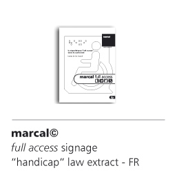 marcal sign system full access signage for disability and accessibility, braille, raised character and tactile.