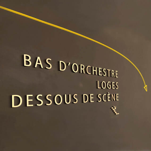 signage on the wall made of aluminum loose letters cut out